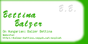 bettina balzer business card